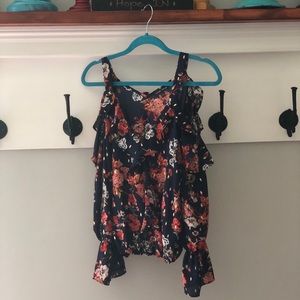 Open shoulder blouse